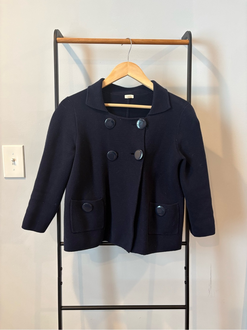 Navy Double-Breasted women’s Coat